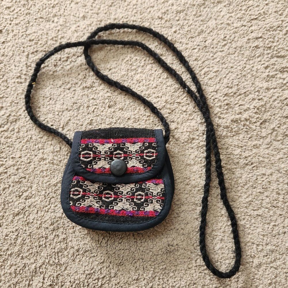 Artesania Curmi Wool Embroidered Small Change Purse Boho